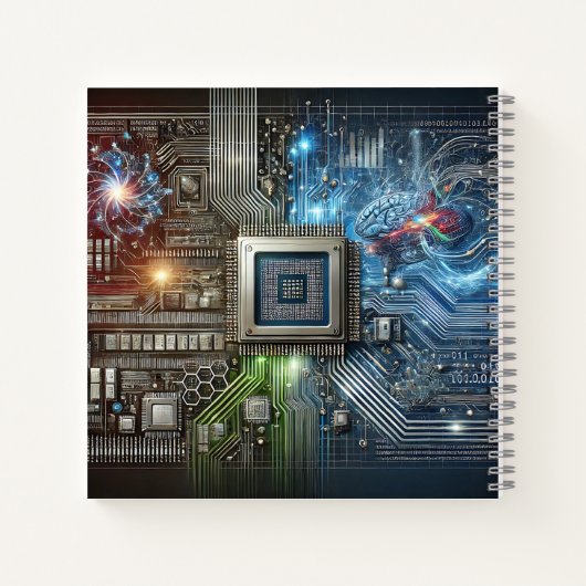 Brain, Microchip & Neural Network Design ノートブック (裏面)