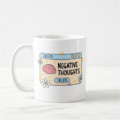 Brain negative thoughts delete コーヒーマグカップ (左)