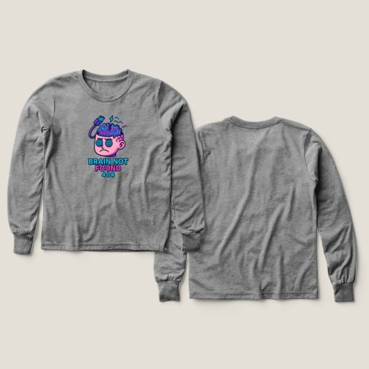 Brain Not Found – WiFi Error Head (デザイン 正面＆背面)