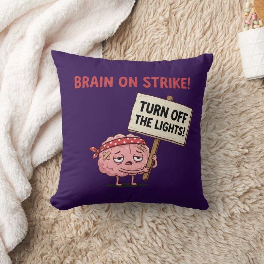 Brain on Strike — 明かりを消して クッション (ブランケット)