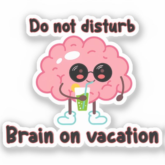  Brain on Vacation シール (正面)
