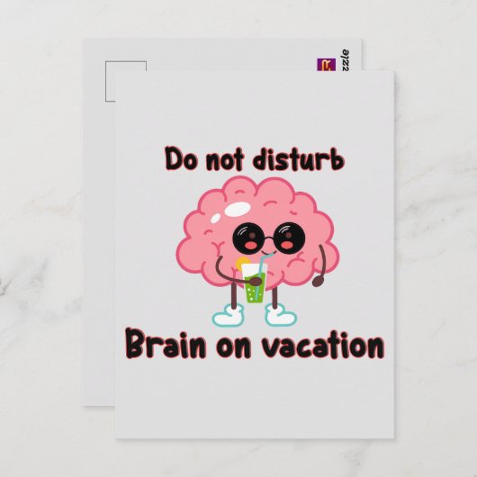 Brain on Vacation ポストカード (正面/裏面)