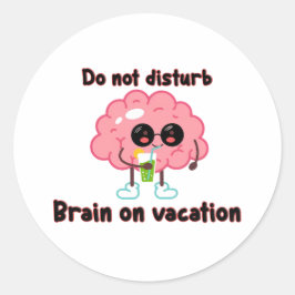 Brain on Vacation ラウンドシール