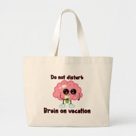 Brain on Vacation ラージトートバッグ