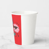 Brain on Vacation 8oz Paper Cup | Funny Retro 紙コップ (左)