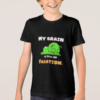 "Brain On Vacation" Funny Kids Back To School トライブレンドＴシャツ