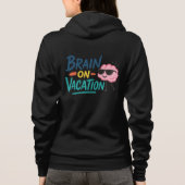 Brain on Vacation Funny Retro Design | Cool Chill  パーカ (裏面)