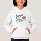 Brain on Vacation Kids’ Hoodie | Funny Cute Chill (正面)