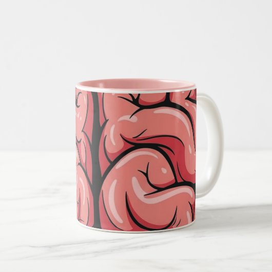 Brain Pattern Coffee Mug ツートーンマグカップ (正面右)