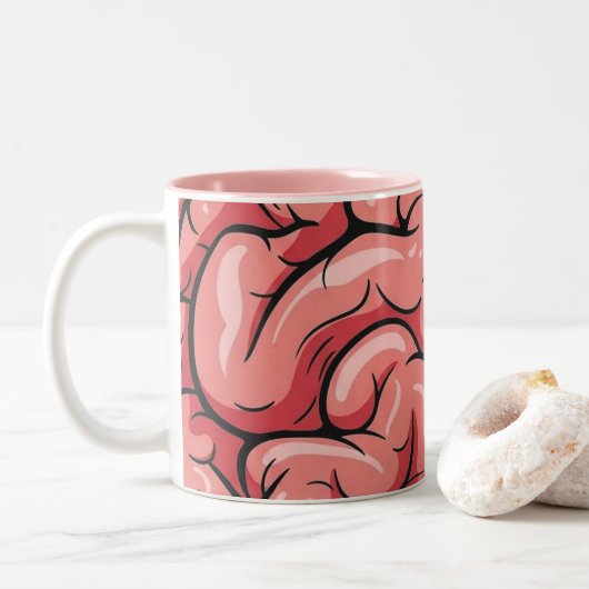 Brain Pattern Coffee Mug ツートーンマグカップ (ドーナツ)