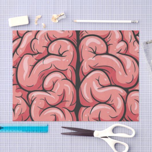 Brain Pattern Tissue Paper 薄葉紙 (クラフト)