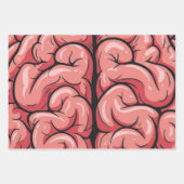 Brain Pattern Wrapping Paper Flat Sheet Set ラッピングペーパーシート (正面)