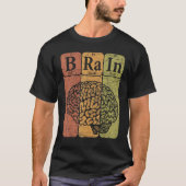 Brain Periodic Table Elements Neurologist Retro Ne Tシャツ (正面)