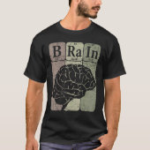 Brain Periodic Table Elements Neurologist Retro Ne Tシャツ (正面)