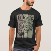 Brain Periodic Table Elements Neurologist Retro Ne Tシャツ (正面)