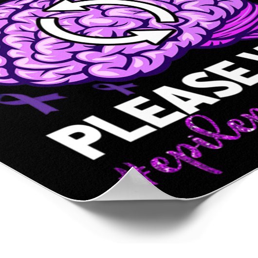 Brain Restarting Please Wait Epilepsy Awareness  ポスター (角)