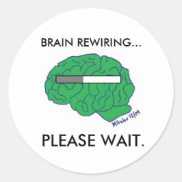 "BRAIN REWIRING"ステッカー ラウンドシール