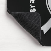Brain tumor awareness ribbon in may wear gray マウスパッド (コーナー)