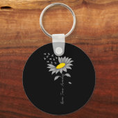 Brain tumor awareness sunflower gray ribbon brain キーホルダー (正面)
