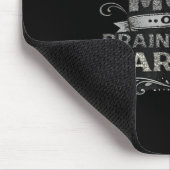 Brain tumor awareness warrior mom gray ribbon マウスパッド (コーナー)