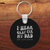 Brain tumor awareness wear gray for dad strong キーホルダー (正面)