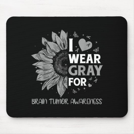 Brain tumor awareness wear gray in may strong マウスパッド (正面)