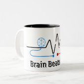 Brain vs Heart Minimalist Mug  ツートーンマグカップ (正面左)
