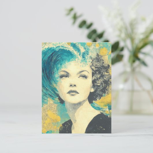 Brain Waves Collage ポストカード (スタンド正面)