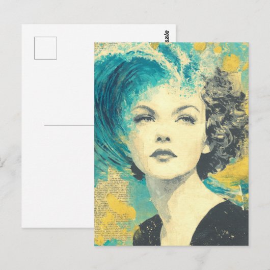 Brain Waves Collage ポストカード (正面/裏面)