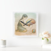 Brain-Weaving Winged Fairy  スクエア壁時計 (ホーム)