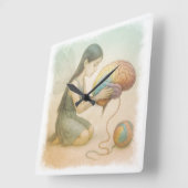 Brain-Weaving Winged Fairy  スクエア壁時計 (傾斜)