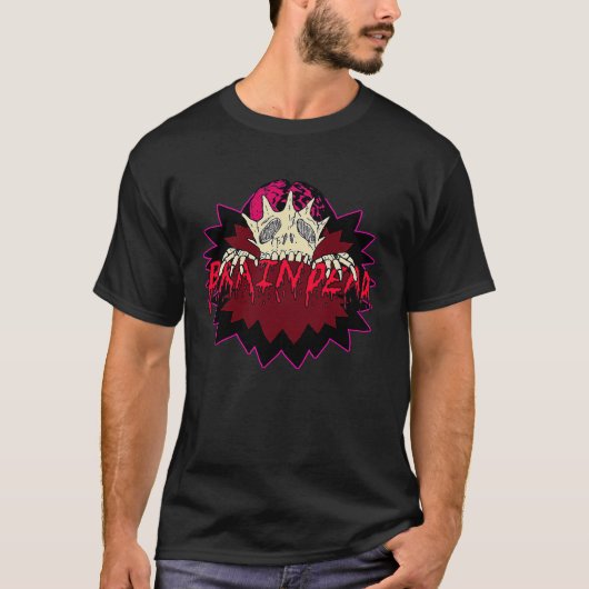 Braindead  Tired Zombie Halloween Pastel Goth Horr Tシャツ (正面)