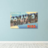 Brainerd, Minnesota – 大きな文字のシーン キャンバスプリント (インサイチュ (ウッドフロア))