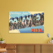 Brainerd, Minnesota – 大きな文字のシーン キャンバスプリント (インサイチュ (リビング))