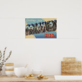 Brainerd, Minnesota – 大きな文字のシーン ポスター (キッチン)