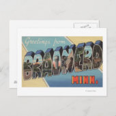 Brainerd, Minnesota – 大きな文字のシーン ポストカード (正面/裏面)