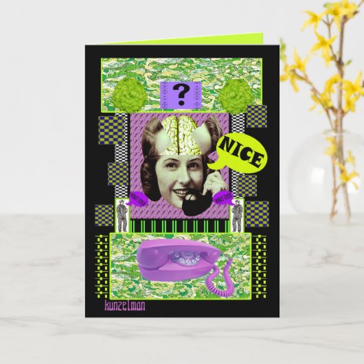 BRAINLADYの挨拶状 カード (黄色い花)