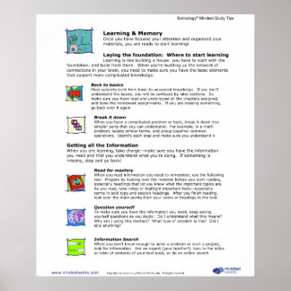 Brainology®ポスター5:学と記憶 ポスター