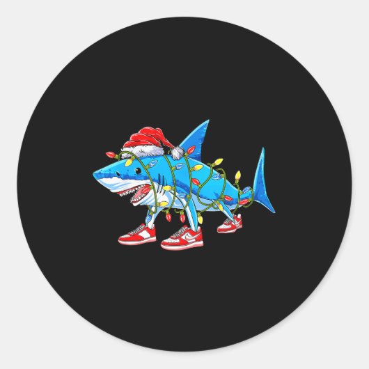 Brainrot Christmas Slang Gen Z Gen Alpha Meme Shar ラウンドシール (正面)