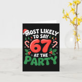 Brainrot Funny Xmas 67 Meme Christmas Most Likely カード (黄色い花)