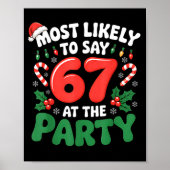 Brainrot Funny Xmas 67 Meme Christmas Most Likely  ポスター (正面)