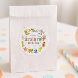 Brainrot Meme 誕生日パーティー ラウンドシール