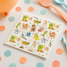 Brainrot Meme Birthday Party スタンダードカクテルナプキン