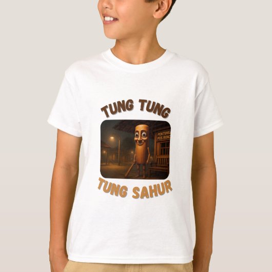 BrainRots Tung Tung Tung Sahur  Tシャツ (正面)