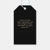 Brains Booksと大きなゴール-おもしろいバックツースクール ギフトタグ (裏面)