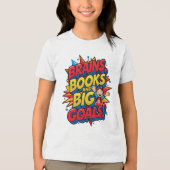Brains Booksと大きなゴール-おもしろいバックツースクール トライブレンドＴシャツ (正面)