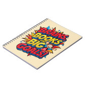 Brains Booksと大きなゴール-おもしろいバックツースクール ノートブック (左側)