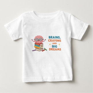 Brains Crayons and Big Dreams Toddler Tee ベビーTシャツ