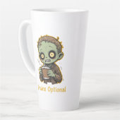 Brains Optional Zombie Coffee Funny Cute Undead  カフェラテマグ (左アングル)