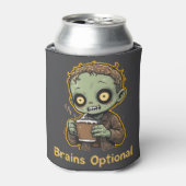 Brains Optional Zombie Coffee Funny Cute Undead  缶クーラー (缶正面)